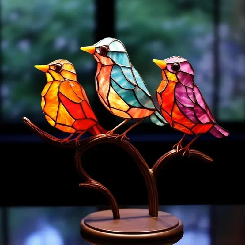 Virella Stained Glass Bird Figurine