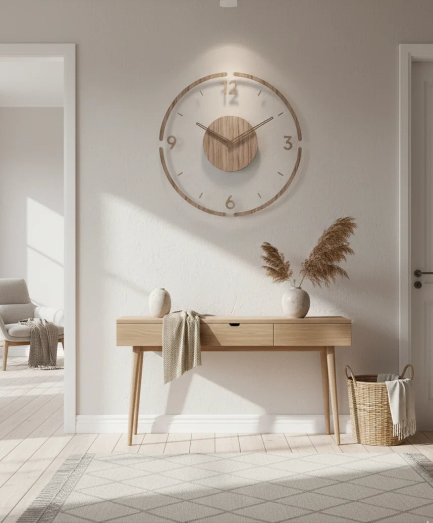 Virella Scandinavian Wooden Wall Clock