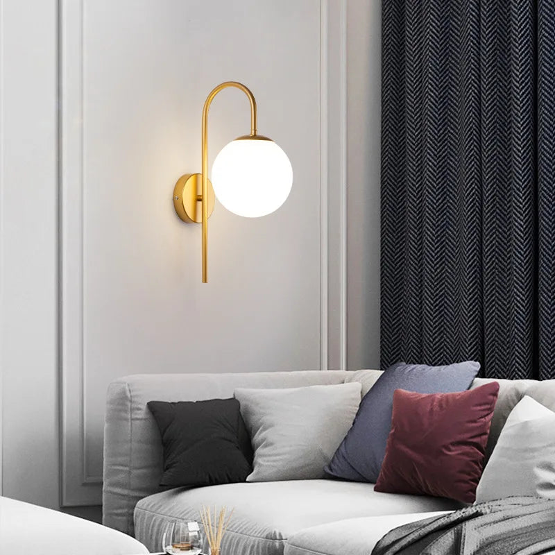 Modern Creative Glass Ball Wall Light