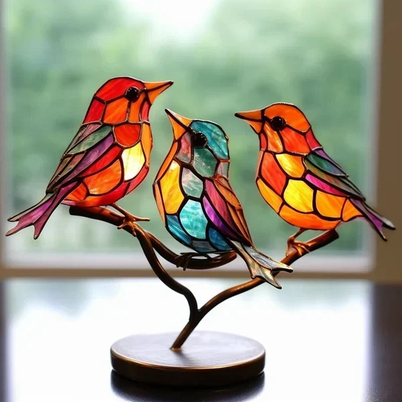 Virella Stained Glass Bird Figurine