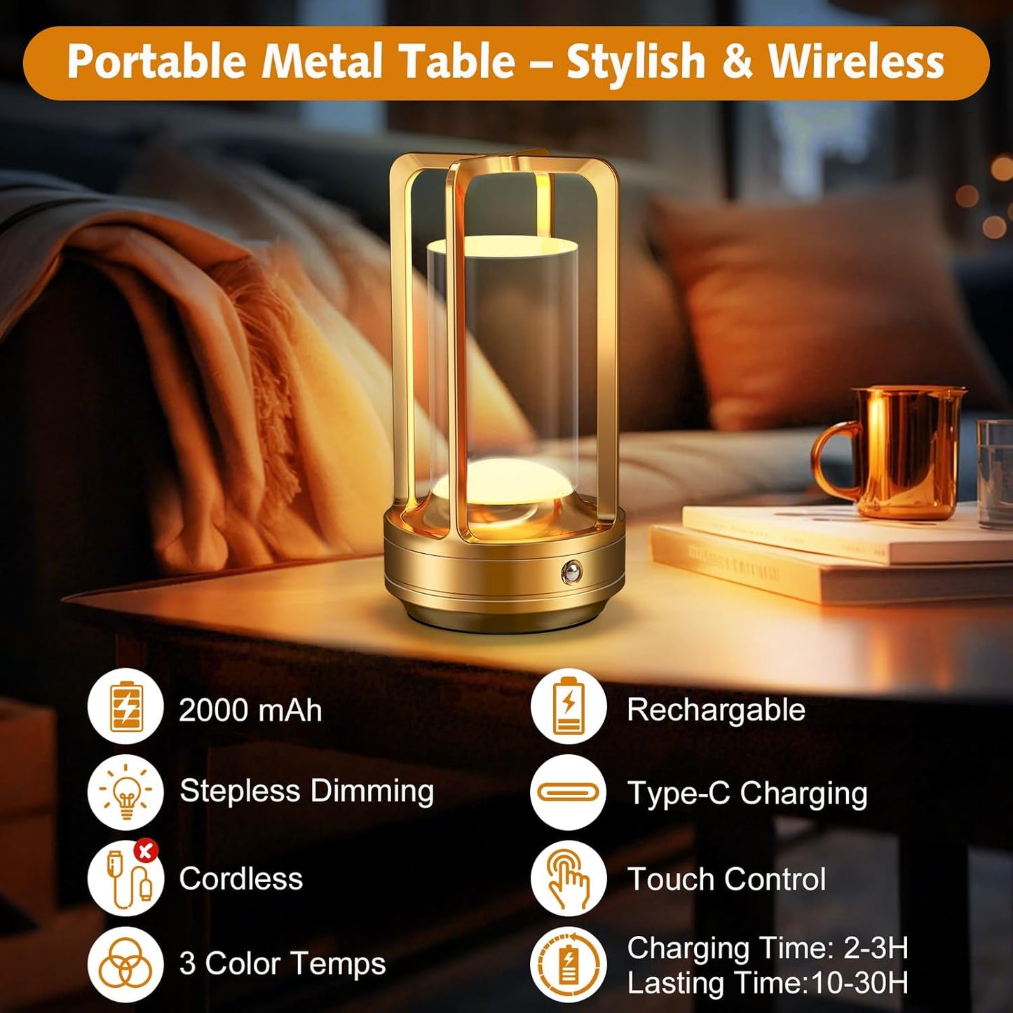 Virella Manor Lumière Cordless Table Lamp
