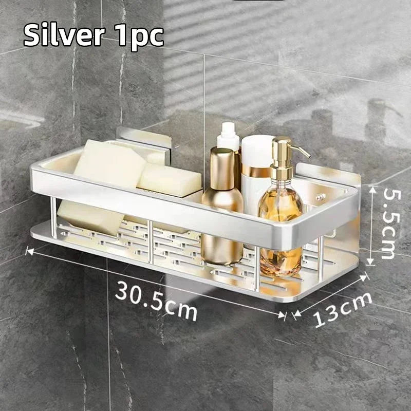 Virella Aluminum Adhesive Shower Shelf Collection