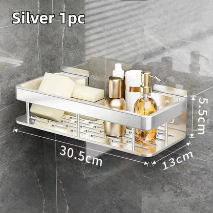 Virella Aluminum Adhesive Shower Shelf Collection
