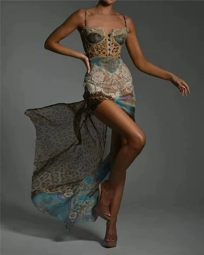Verona Baroque Corset Maxi Dress