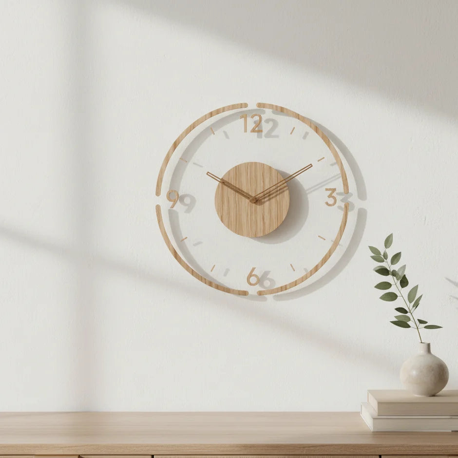 Virella Scandinavian Wooden Wall Clock