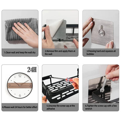 Virella Aluminum Adhesive Shower Shelf Collection