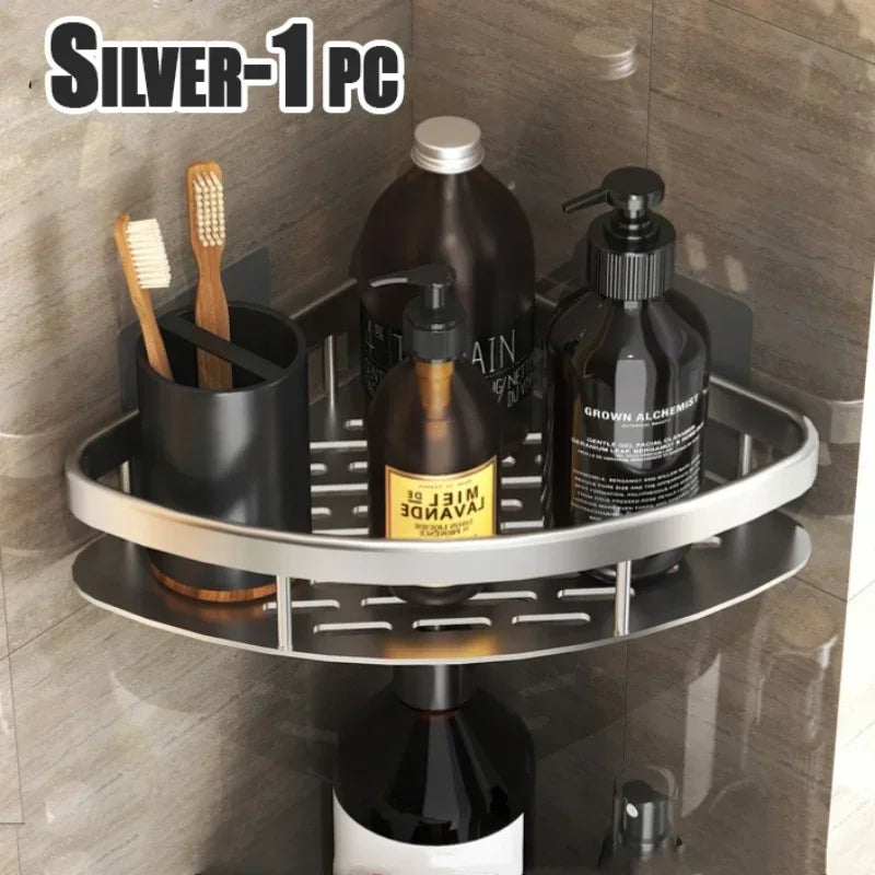 Virella Aluminum Adhesive Shower Shelf Collection