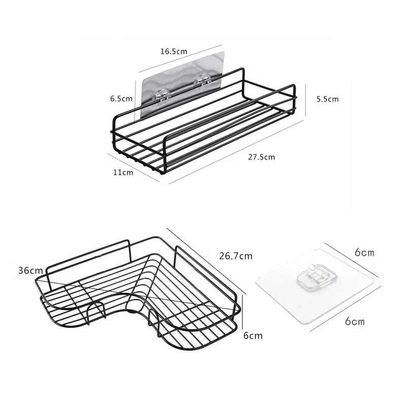 Virella No-Drill Metal Bathroom Shelf