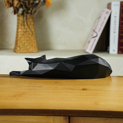 Viella Geometric Lying Cat Statue