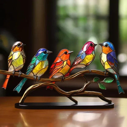 Virella Stained Glass Bird Figurine
