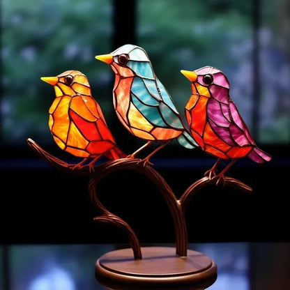 Virella Stained Glass Bird Figurine