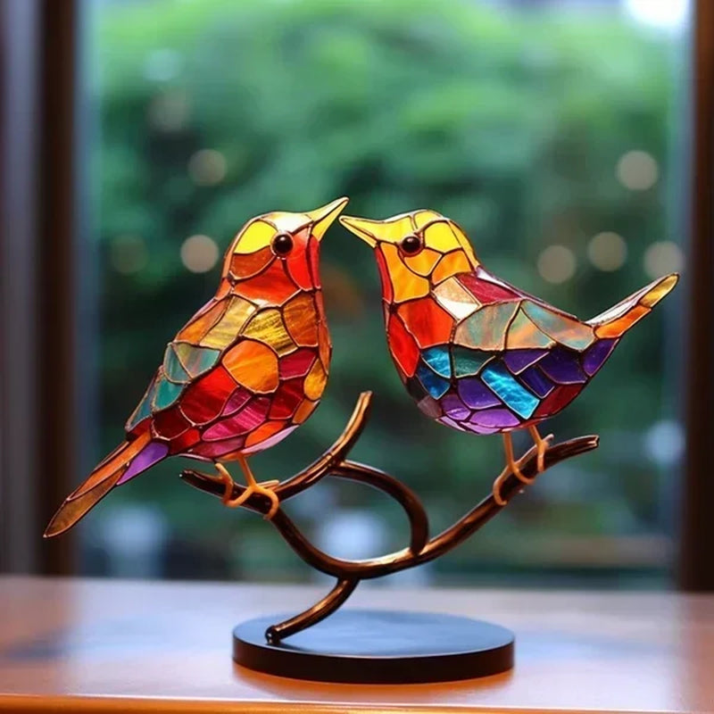 Virella Stained Glass Bird Figurine