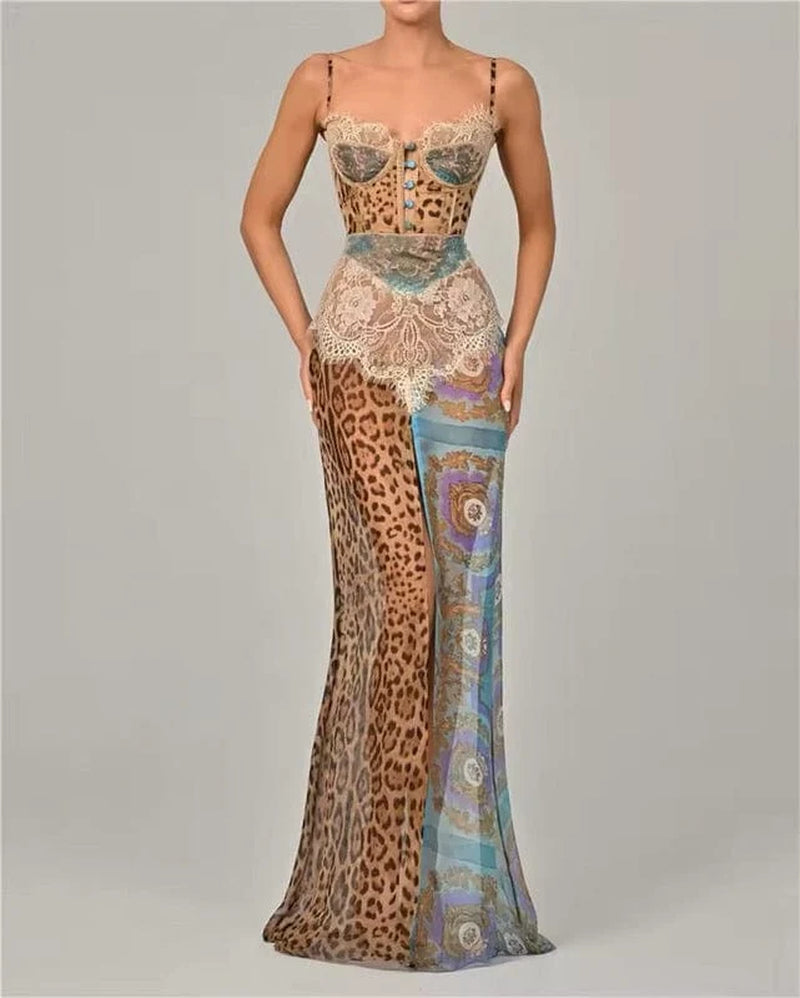 Verona Baroque Corset Maxi Dress