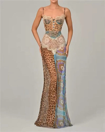 Verona Baroque Corset Maxi Dress