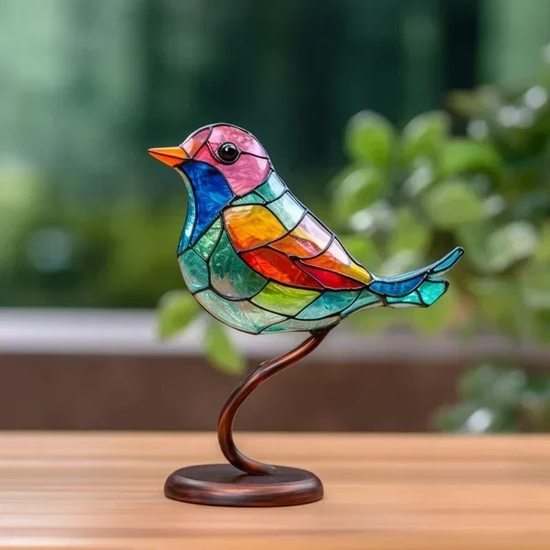 Virella Stained Glass Bird Figurine