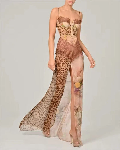 Verona Baroque Corset Maxi Dress